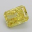 3.76 Ct. Fancy Vivid Greyish Yellow Radiant Lab Grown Diamond