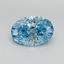 3.06 Ct. Fancy Vivid Blue Oval Lab Grown Diamond