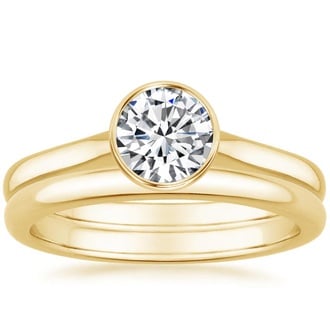 18K Yellow Gold Luna Bridal Set