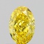 0.54 Ct. Fancy Vivid Yellow Oval Lab Grown Diamond