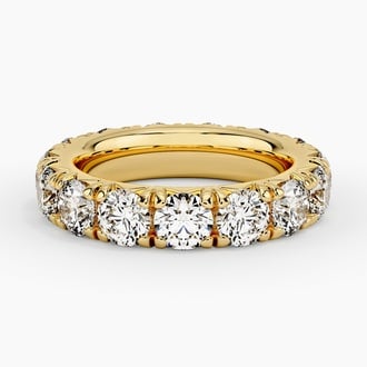 French Pavé Eternity Lab Diamond Ring (4 1/2 ct. tw.) in 18K Yellow Gold