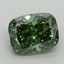 2.46 Ct. Fancy Vivid Green Cushion Lab Grown Diamond