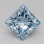 1.08 Ct. Fancy Vivid Blue Princess Lab Grown Diamond