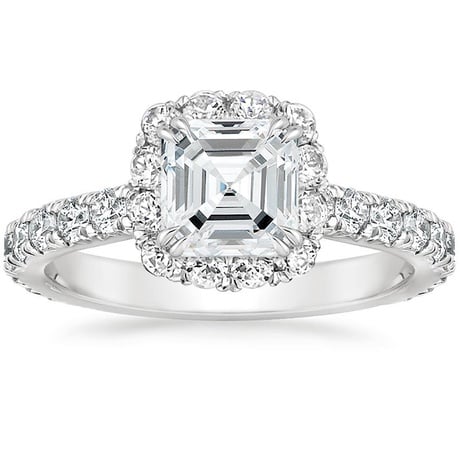 18K White Gold Luxe Sienna Halo Diamond Bridal Set (1 3/8 ct. tw.)