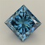 1.11 Ct. Fancy Vivid Blue Princess Lab Grown Diamond