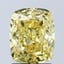 2.07 Ct. Fancy Vivid Yellow Cushion Lab Grown Diamond