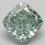 7.09 Ct. Fancy Intense Green Cushion Lab Grown Diamond