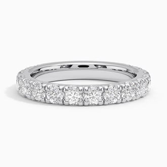 Scalloped Pavé Lab Diamond Wedding Band