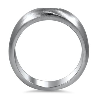 Custom Flush Set Contemporary Ring