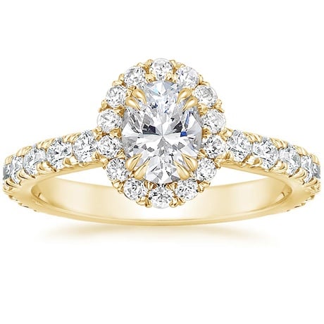18K Yellow Gold Luxe Sienna Halo Diamond Bridal Set (1 3/8 ct. tw.)