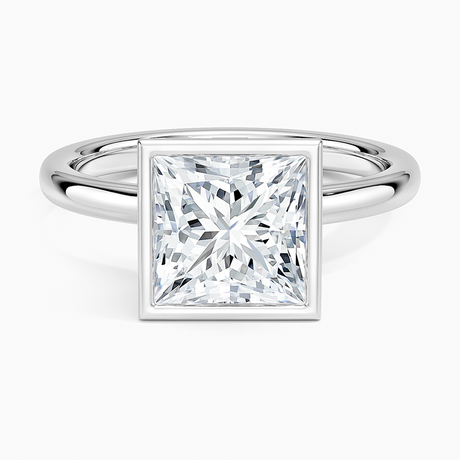 18K White Gold Sylvie Perfect Fit Bezel Solitaire Ring