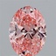 1.54 Ct. Fancy Vivid Pink Oval Lab Grown Diamond
