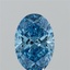 1.20 Ct. Fancy Vivid  Blue Oval Lab Grown Diamond
