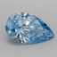 0.53 Ct. Fancy Vivid Blue Pear Lab Grown Diamond