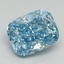 3.05 Ct. Fancy Vivid Blue Cushion Lab Grown Diamond