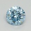 0.77 Ct. Fancy Vivid Blue Round Lab Grown Diamond