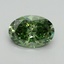 2.08 Ct. Fancy Vivid Green Oval Lab Grown Diamond