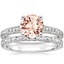 18KW Morganite Luxe Hudson Diamond Bridal Set, smalltop view