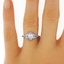 The Harlynn Ring, smalltop view on a hand