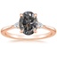 14K Rose Gold Aria Three Stone Diamond Ring (1/10 ct. tw.), smalltop view