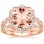 14KR Morganite Cadenza Halo Diamond Bridal Set (1/4 ct. tw.), smalltop view