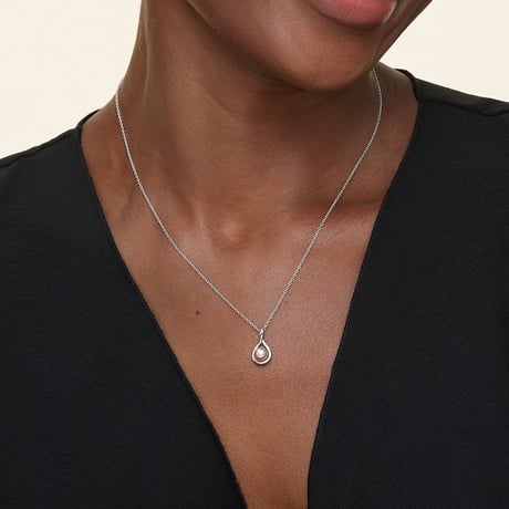 Rose Freshwater Pearl Twist Pendant (6mm) - Brilliant Earth