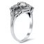 The Etoile Ring, smalltop view on a hand