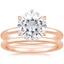 14KR Moissanite Esme Bridal Set, smalltop view