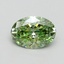 1.04 Ct. Fancy Vivid Green Oval Lab Grown Diamond