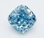 3.01 Ct. Fancy Vivid  Blue Cushion Lab Grown Diamond