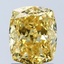 2.04 Ct. Fancy Vivid Yellow Cushion Lab Grown Diamond