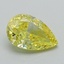 1.53 Ct. Fancy Vivid Yellow Pear Lab Grown Diamond
