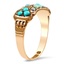 The Aurie Ring, smalltop view on a hand