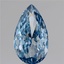 7.13 Ct. Fancy Vivid Blue Pear Lab Grown Diamond