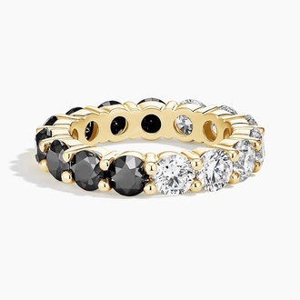 Eternity Black Diamond and White Lab Diamond Ring (5 ct. tw.)