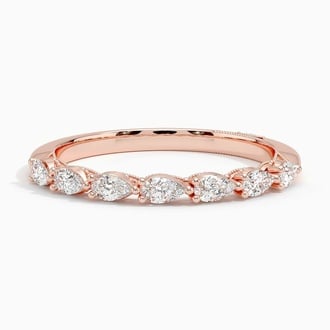 Tacori Sculpted Crescent Pear Diamond Ring (1/3 ct. tw.) in 18K Rose Gold