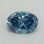 0.74 Ct. Fancy Vivid Blue Oval Lab Grown Diamond