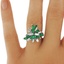 The Faustine Ring, smallzoomed in top view on a hand