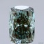2.32 Ct. Fancy Vivid Green Cushion Lab Grown Diamond