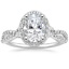 Platinum Luxe Willow Halo Diamond Ring (2/5 ct. tw.), smalltop view