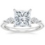 Platinum Luxe Cometa Three Stone Diamond Ring (1/3 ct. tw.), smalltop view