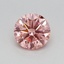 0.41 Ct. Fancy Vivid Pink Round Lab Grown Diamond