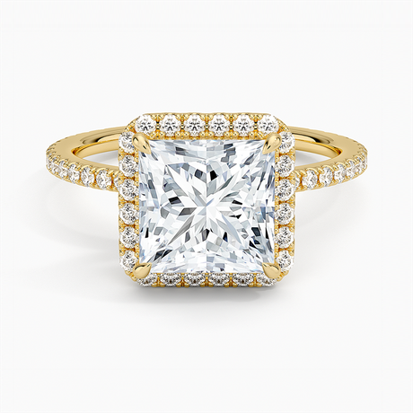 18K Yellow Gold Waverly Halo Diamond Ring (1/2 ct. tw.)