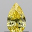0.55 Ct. Fancy Vivid Yellow Pear Lab Grown Diamond