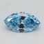 0.70 Ct. Fancy Vivid Blue Marquise Lab Grown Diamond