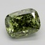 5.01 Ct. Fancy Vivid  Green Cushion Lab Grown Diamond