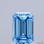 0.92 Ct. Fancy Vivid Blue Emerald Lab Grown Diamond