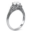 The Ardelle Ring, smalltop view on a hand