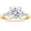 18K Yellow Gold Verbena Diamond Ring, smalltop view