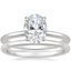 Platinum Audrey Perfect Fit Solitaire Ring with Petite Comfort Fit Wedding Ring